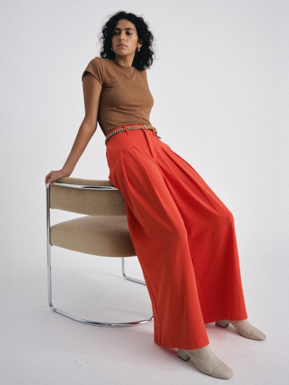 NWT Universal Standard Dramatic Palais Wide Leg Pants Poppy Orange Sz 10-12